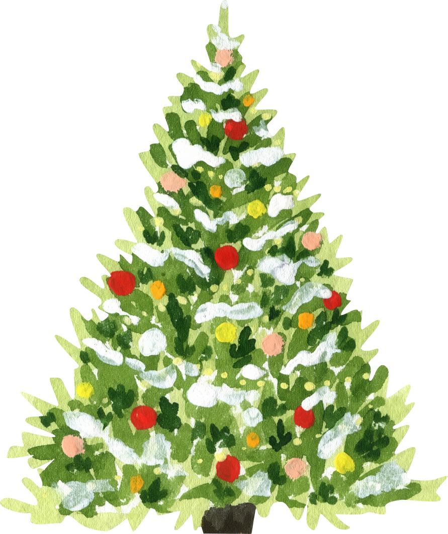 Watercolor Christmas Tree