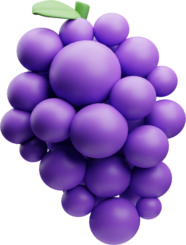 Grape 3d illustration